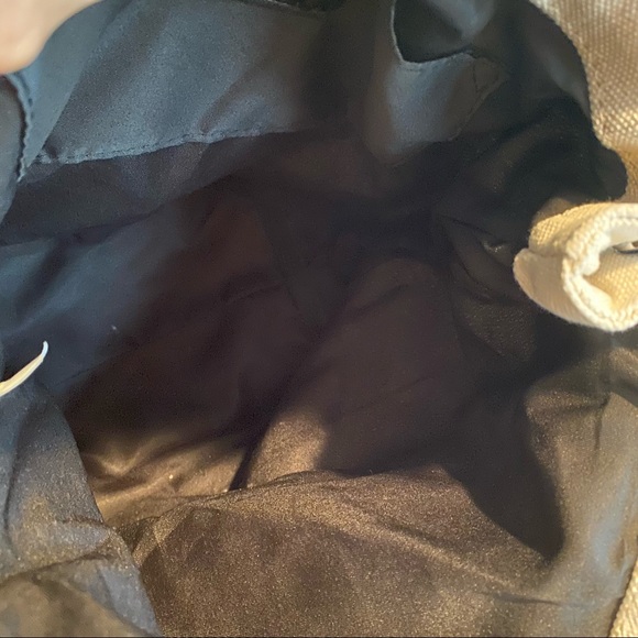 Deux Lux Two Tone Fabric & Faux Leather Backpack - Picture 10 of 10